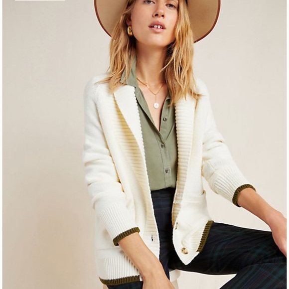 Anthropologie Evergreen Creamgreen 